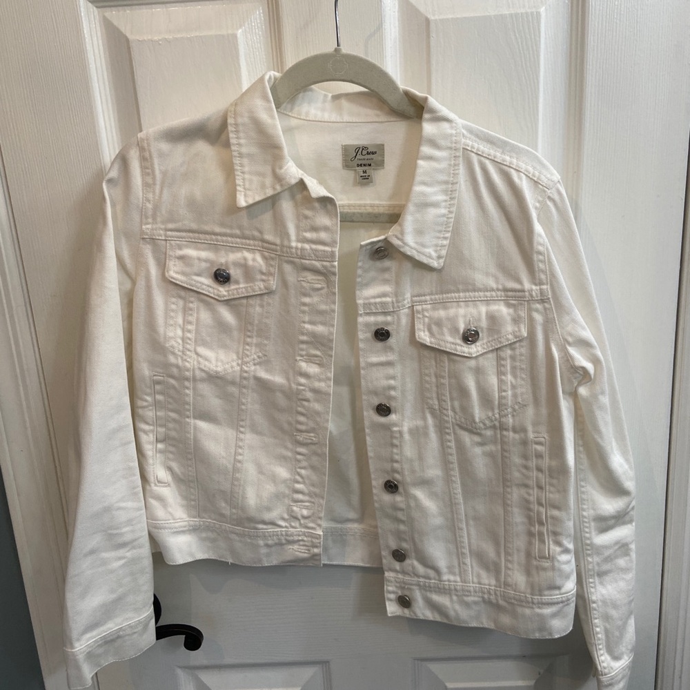 White j crew denim jacket